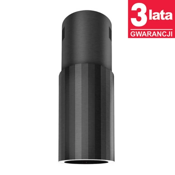 Okap kuchenny wyspowy CIARKO Design ROTO W czarny - CDW3803C