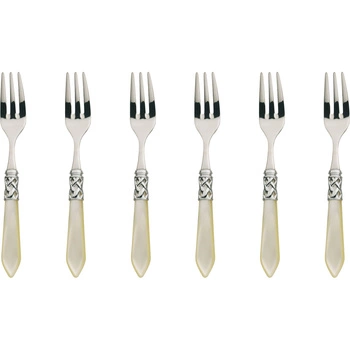 Bugatti ALADDIN Ivory zestaw 6 widelczyków do ciasta w pudełku ALCAM-N4217