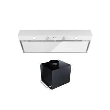 Okap kuchenny podszafkowy GLOBALO FLUXIME 90.1 WHITE + turbina TW 2.1
