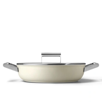 Głęboka patelnia o średnicy 28cm kremowa SMEG DPF2812CRM