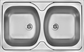 Zlewozmywak stalowy 2-komorowy - nakładany ZM5_3200 - Deante