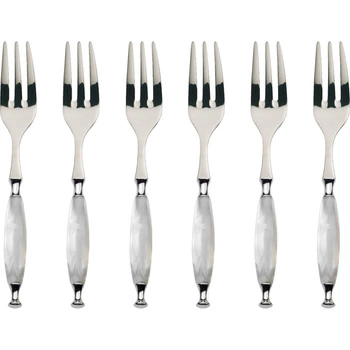 Bugatti COUNTRY Biały zestaw 6 widelczyków do ciasta w pudełku COC1M-N4117