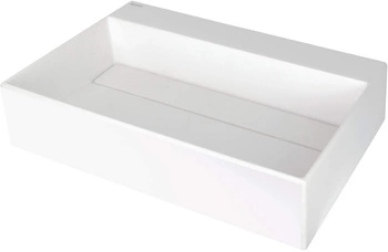 Umywalka granitowa nablatowa z miejscem na baterię - z maskownicą CQR_AU6M - Deante