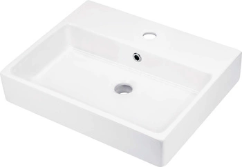 Umywalka ceramiczna nablatowa/ścienna z miejscem na baterię - 50x40 cm CDT_6U4S - Deante