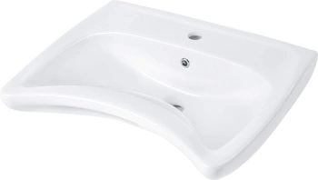 Umywalka ceramiczna ścienna z miejscem na baterię - dla osób z ograniczeniami ruchowymi CDV_6U6W - Deante