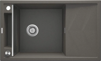 Zlewozmywak granitowy magnetyczny 1-komorowy z ociekaczem ZRM_T113 - Deante