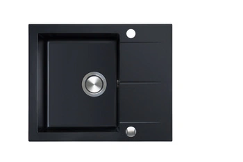 Zlew kuchenny BERG  HOBART BRQ1911A 1,0 MOC 590X500 CZARNY BAZALT