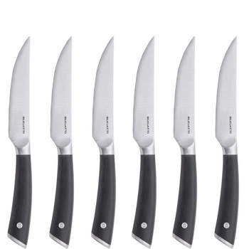 Bugatti AUBERGE zestaw 6 noży do steków z płaskim ostrzem w drewnianym opakowaniu ZC-060L52L/6