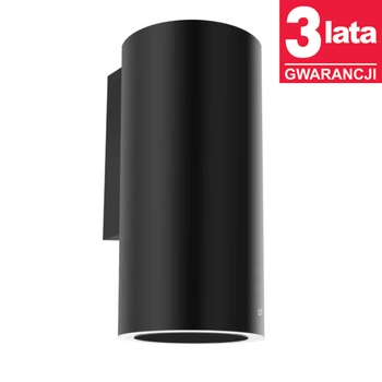 Okap kuchenny przyścienny CIARKO Design Tubus - wyciąg czarny CDP3801C