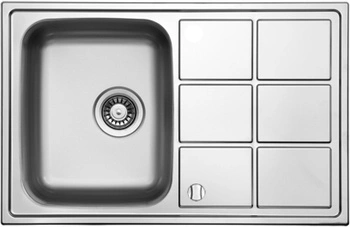 Zlew kuchenny BERG  RILL 1,0 OC LEN KOM+OC. 780X500 LTL780.500GT8KLINENS905P