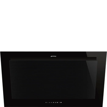 Okap kuchenny, 90 cm, Linea, czarny KV194B3 - Smeg