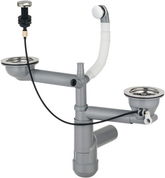 Syfon do zlewozmywaka granitowego 1.5- i 2-komorowego - Space-Saver ZXY_9918 - Deante