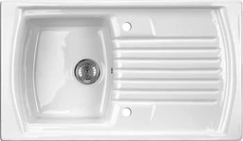 Zlewozmywak ceramiczny 1-komorowy z ociekaczem ZCL_611N - Deante