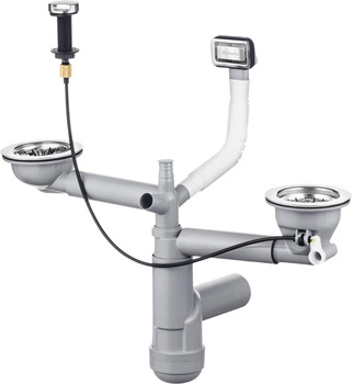 Syfon do zlewozmywaka granitowego 1.5- i 2-komorowego - Space-Saver ZXY_9912 - Deante