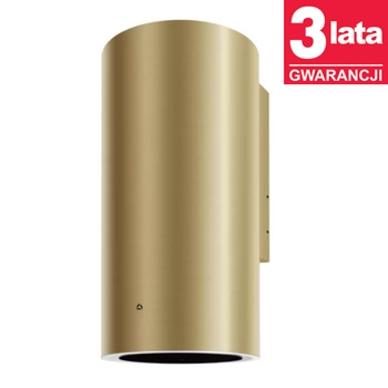 Okap kuchenny przyścienny CIARKO Design Tubus - wyciąg Gold Steel CDP3801GS