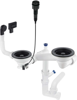Syfon do zlewozmywaka granitowego 1.5- i 2-komorowego - Space-Saver ZXY_N983 - Deante