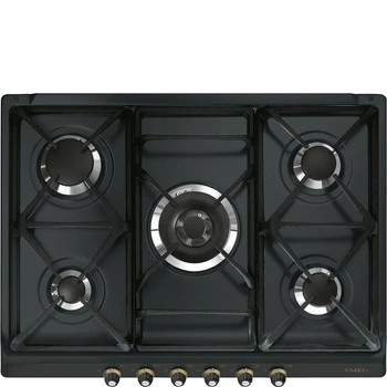 Płyta gazowa, 70 cm, Cortina, antracyt SR775AO - Smeg