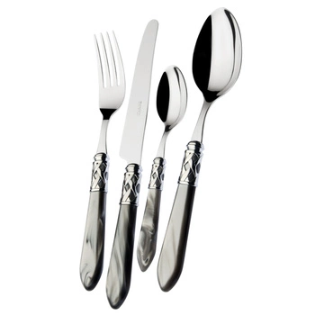 Bugatti ALADDIN Szary zestaw obiadowy 24 cz. w opakowaniu ALCGM-S4250