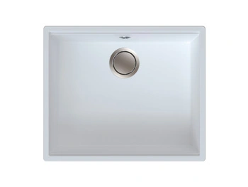 Zlew kuchenny BERG  LINEA BRNL24L 565x470 BIAŁY (DESKA W KOMPLECIE)