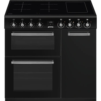 Kuchnia wolnostojąca czarna SMEG Classica CX93IMBL