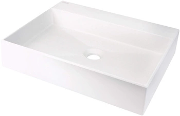 Umywalka granitowa nablatowa z miejscem na baterię - 500x400 mm CQR_AU5S - Deante