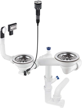 Syfon do zlewozmywaka granitowego 1.5- i 2-komorowego - Space-Saver ZXY_9983 - Deante